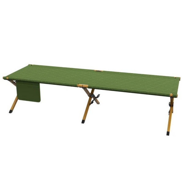 Opvouwbaar groen veldbed 196x64 cm voor kamperen en logeren