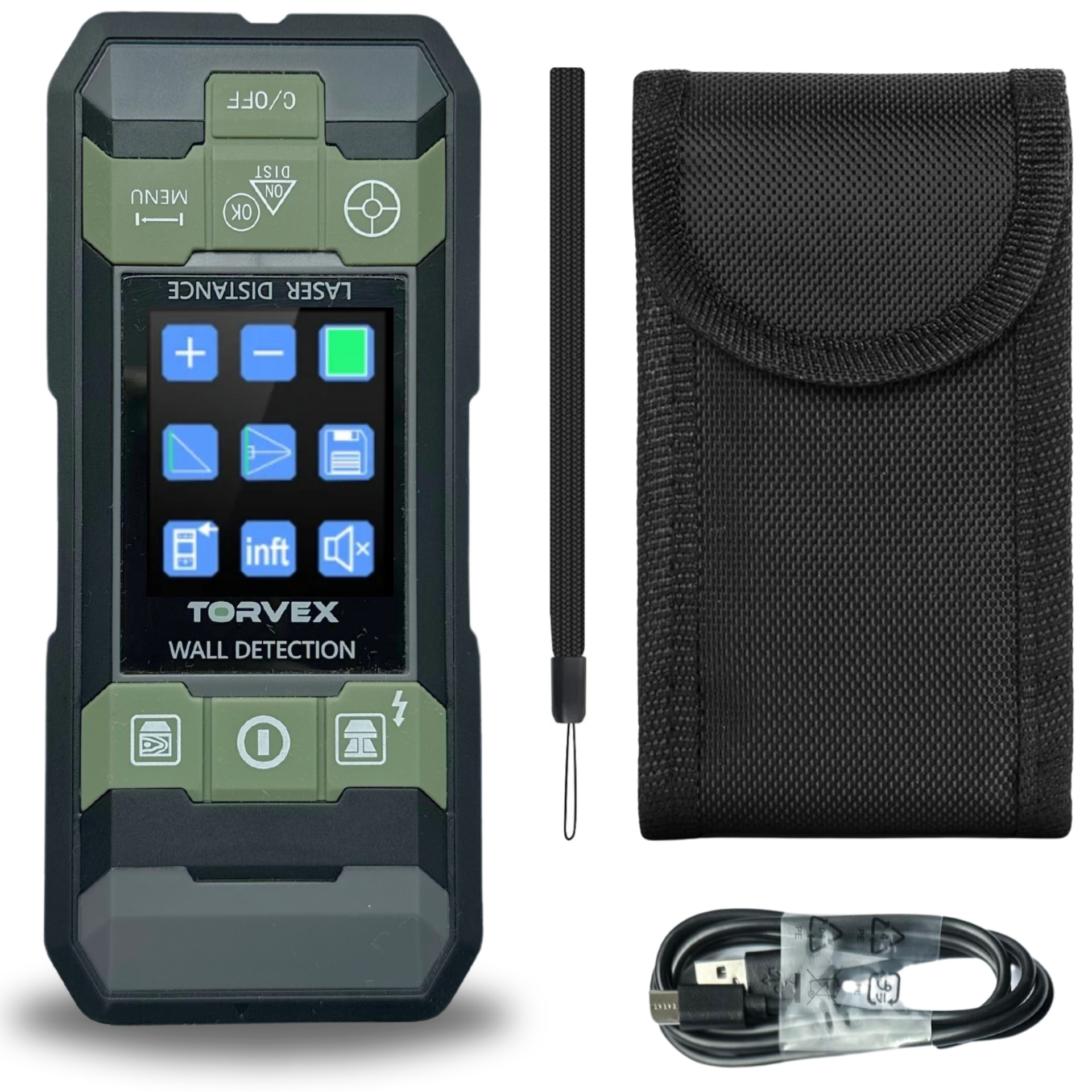 Torvex oplaadbare lasermeter 40m met geintegreerde leidingzoeker