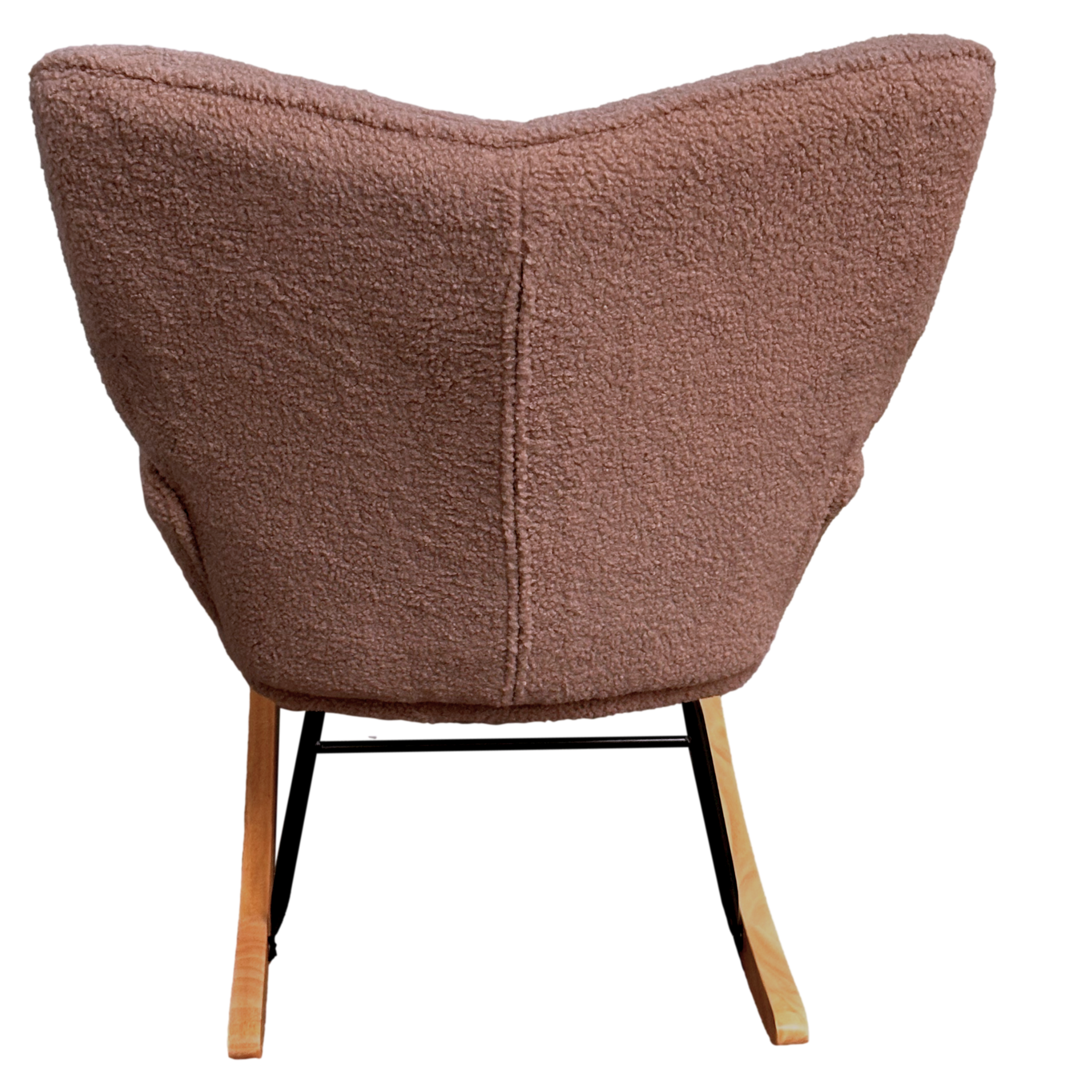 Schommelstoel taupe met zachte bekleding, ook voor de babykamer | Zenzee