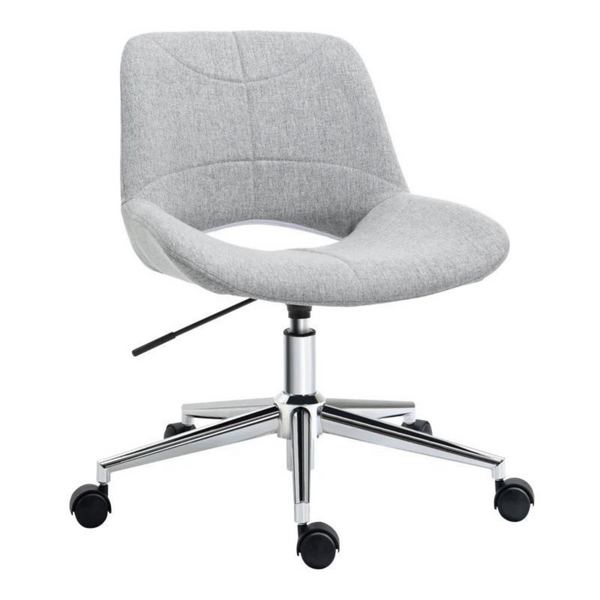 Ergonomische bureaustoel grijs met lage rugleuning