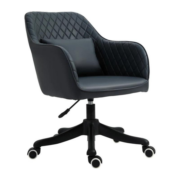 Ergonomische bureaustoel antraciet met massagefunctie en ruitmotief
