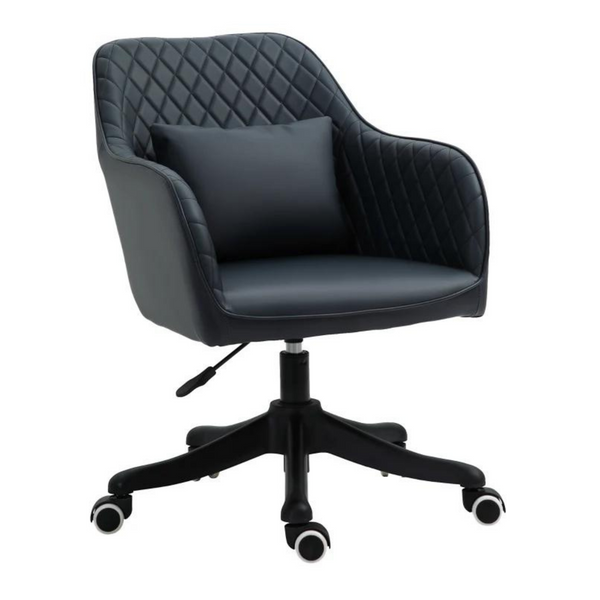 Ergonomische bureaustoel antraciet met massagefunctie en ruitmotief