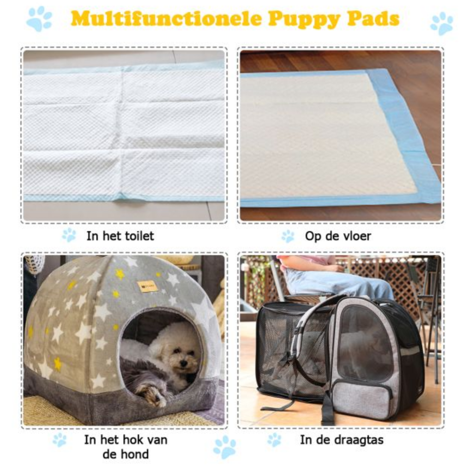 Puppy training pads 60x60 cm – 200 stuks geurvrije plasmatjes