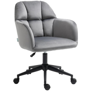 Ergonomische bureaustoel – grijs met verstelbare zithoogte en modern design met comfortabele zitting en wieltjes voor mobiel gebruik