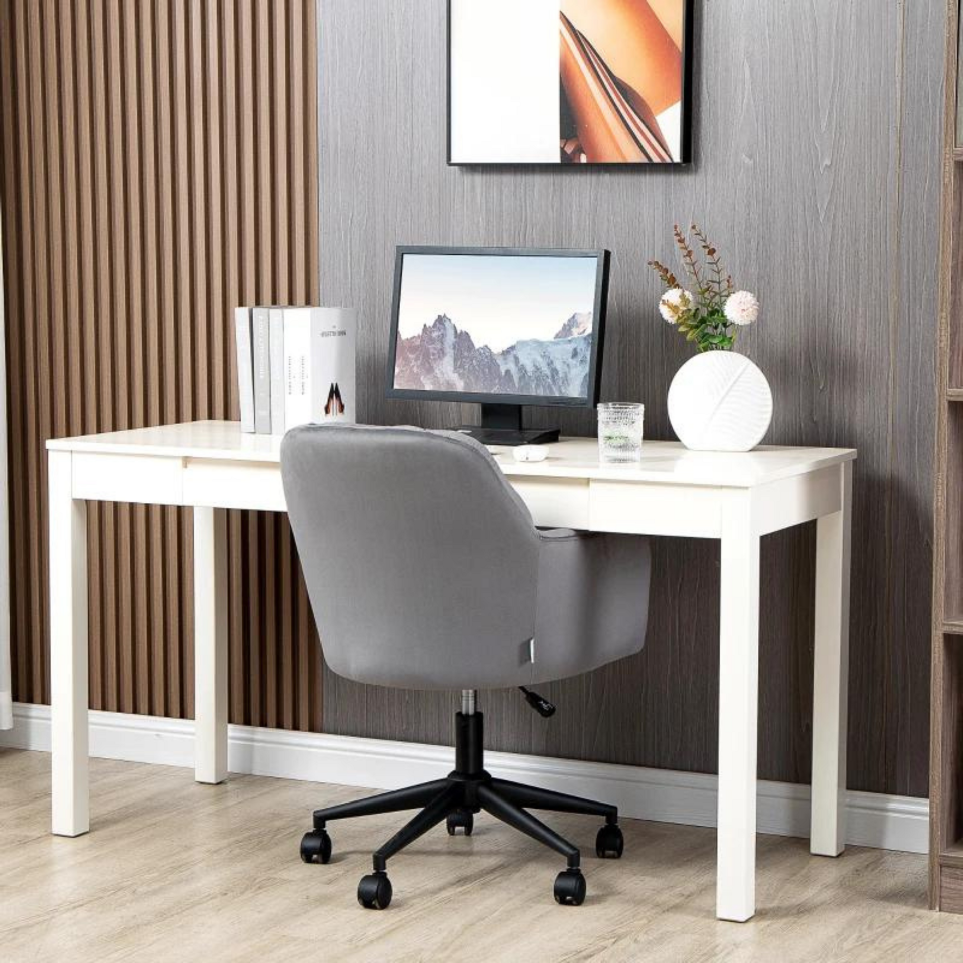 Ergonomische bureaustoel – grijs met verstelbare zithoogte en modern design
