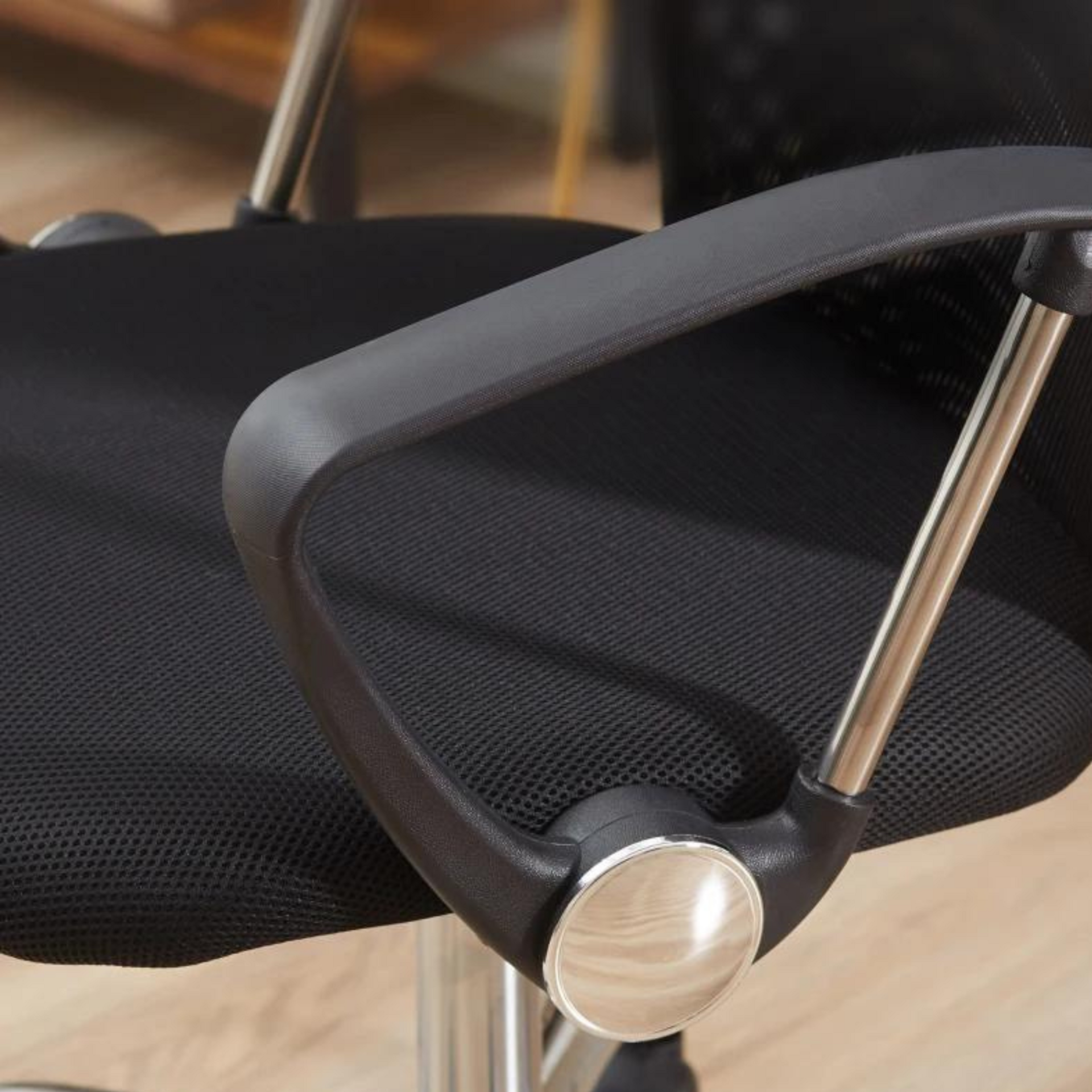 Ergonomische bureaustoel – zwart mesh met verstelbare zithoogte