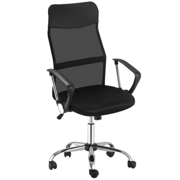 Ergonomische bureaustoel – zwart mesh met verstelbare zithoogte