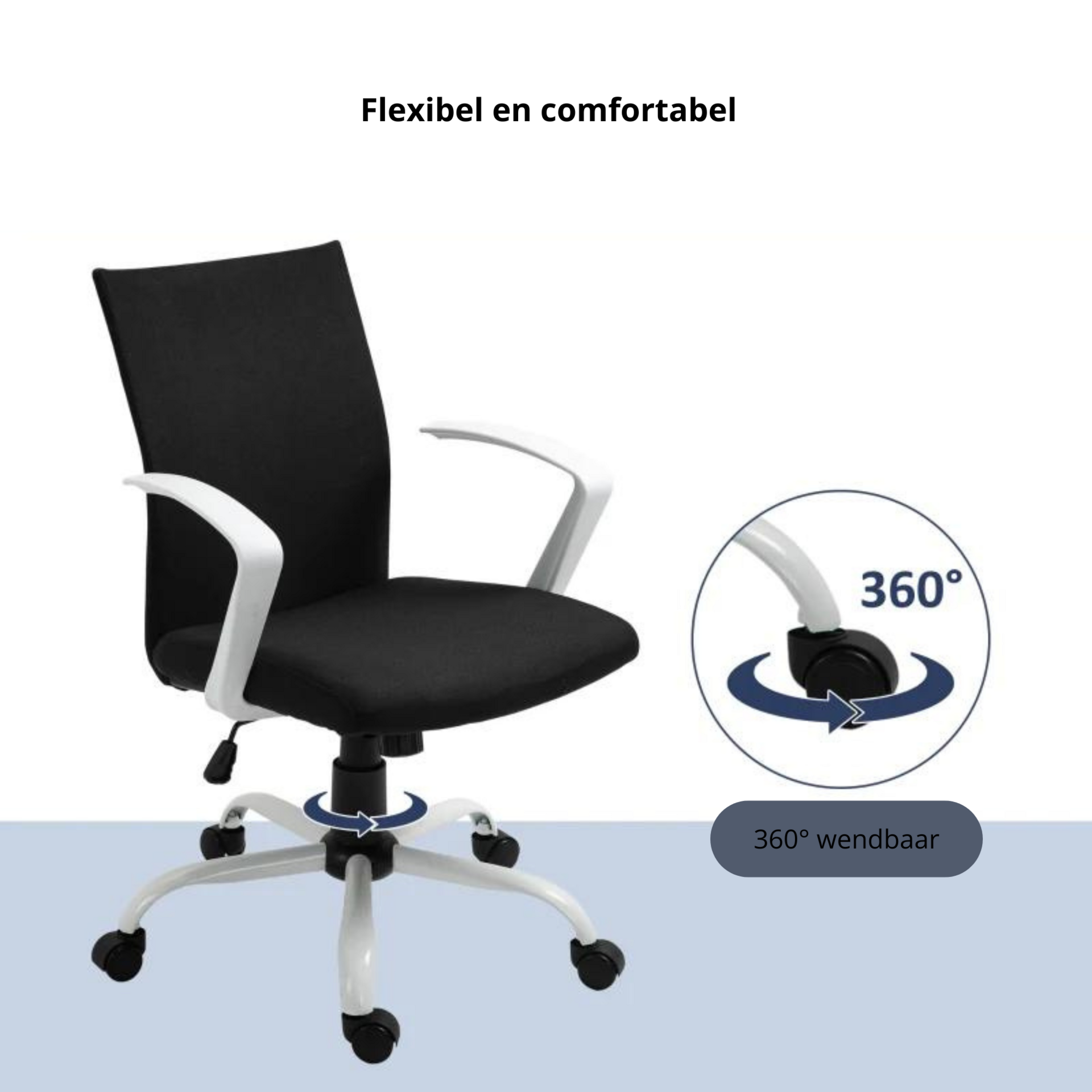 Ergonomische bureaustoel met relaxfunctie - Gamingstoel - 61x61x89 Zwart