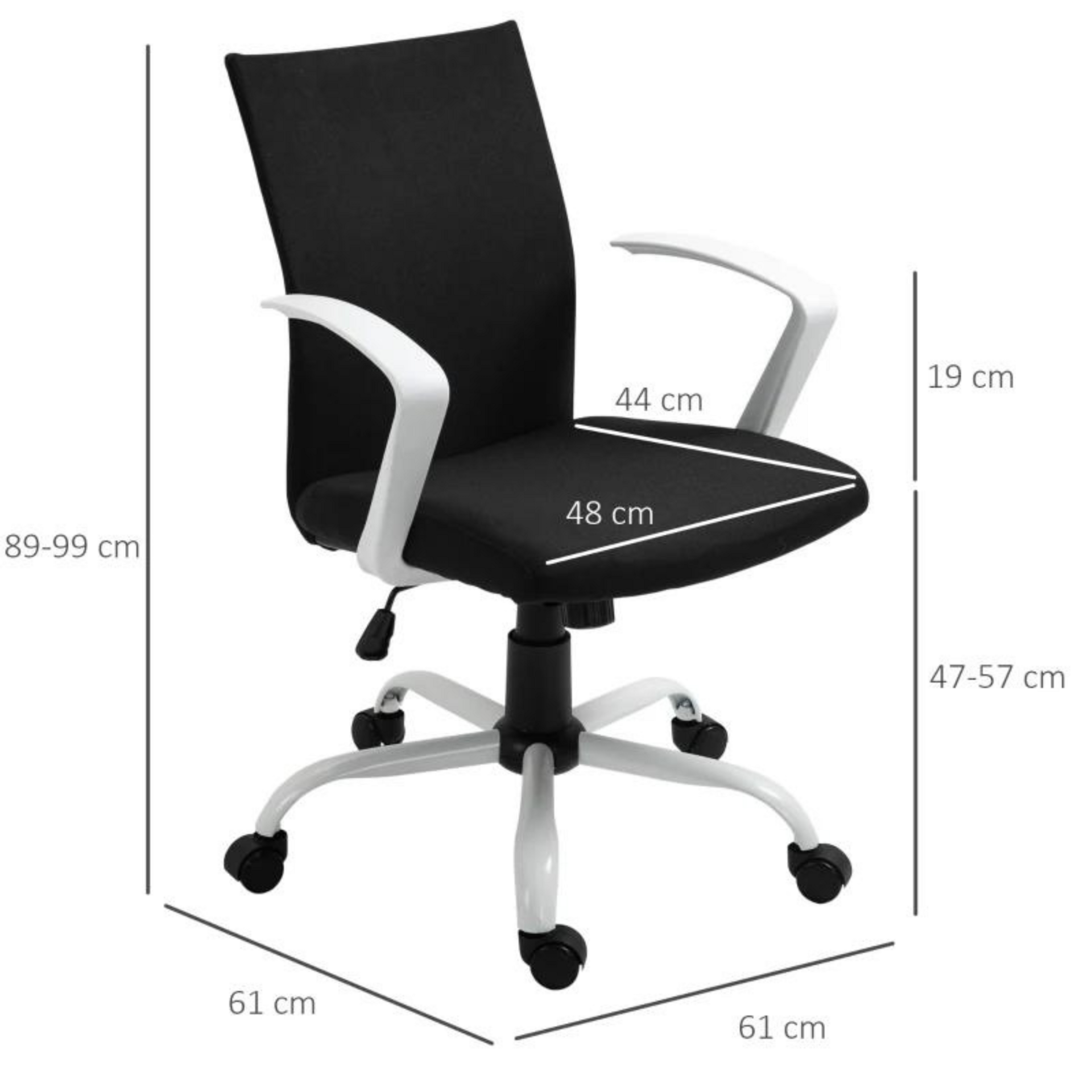 Ergonomische bureaustoel met relaxfunctie - Gamingstoel - 61x61x89 Zwart