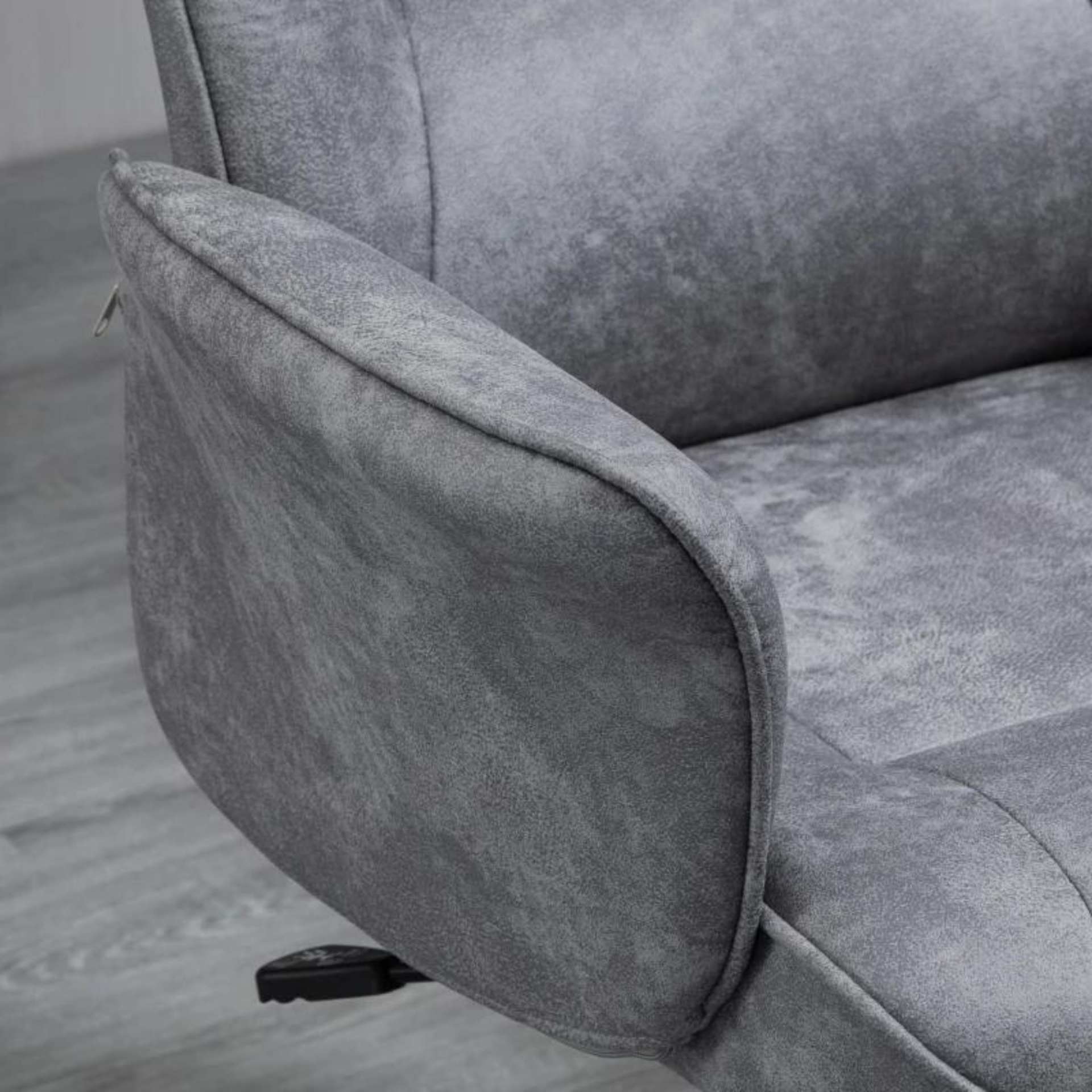 Grijze draaifauteuil bureaustoel – kunstleer met wipfunctie en verstelbare zithoogte