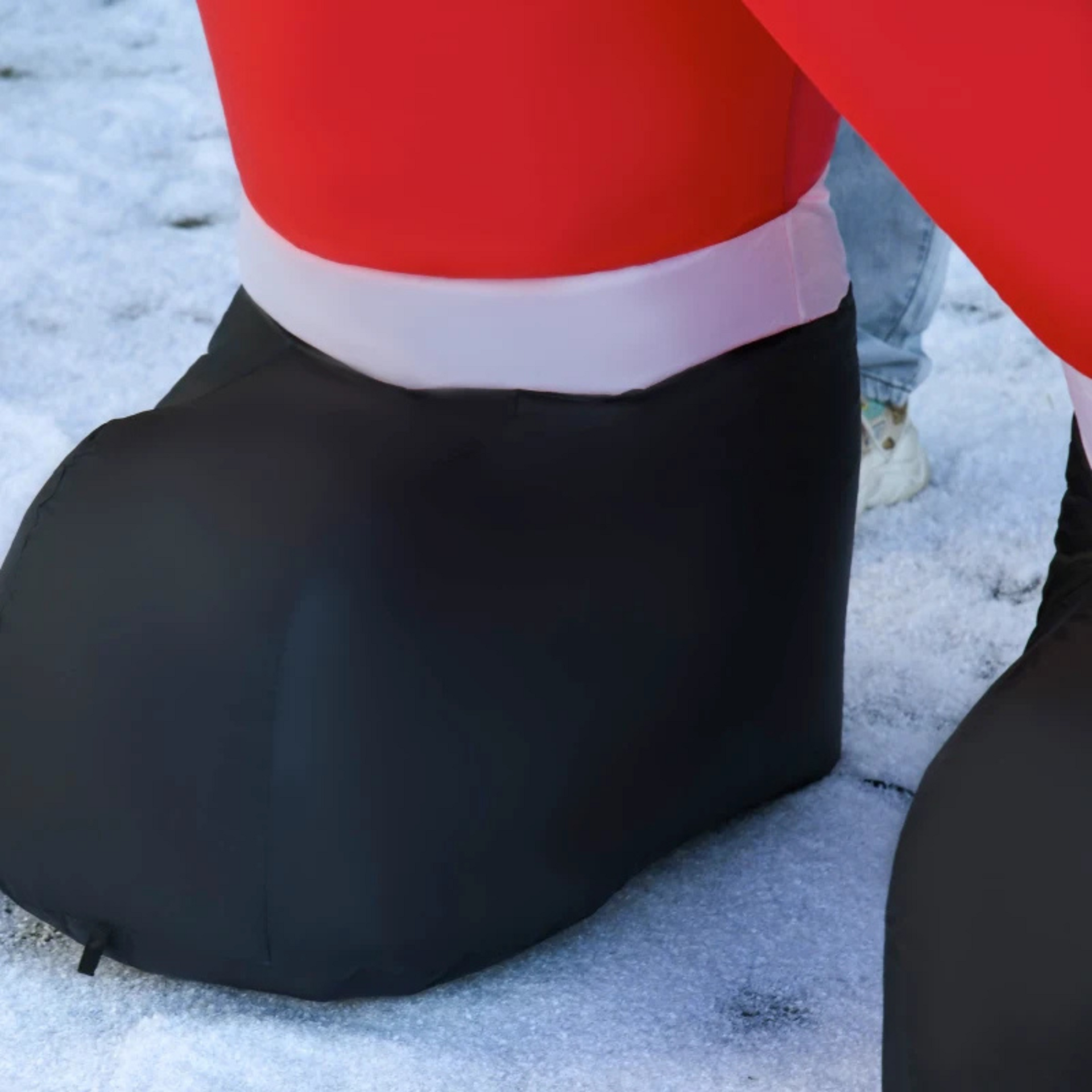 Opblaasbare kerstman kerstdecoratie met sfeerverlichting - 140x85x250 cm