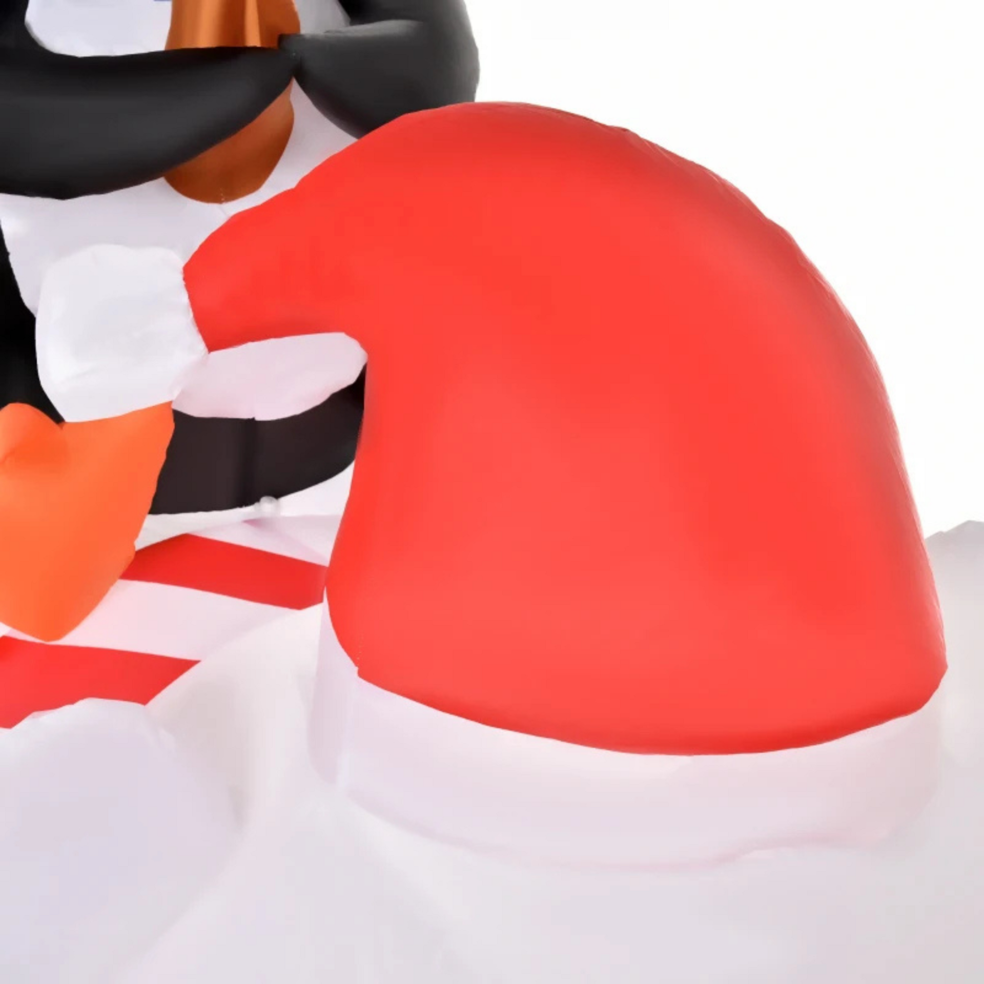 Magische opblaasbare ijsbeer met pinguïns  met LED verlichting - 227x113x206 cm