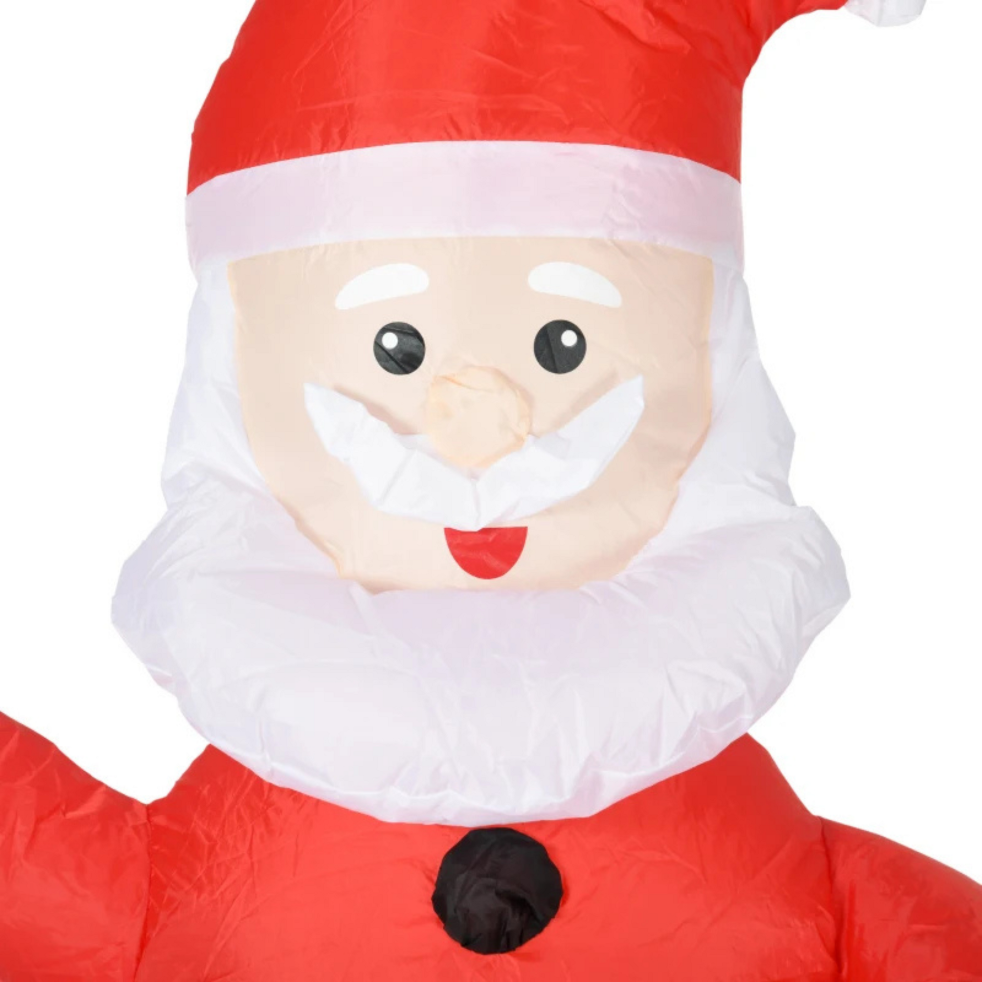 Opblaasbare kerstman 210 cm – klimt uit schoorsteen met LED-verlichting