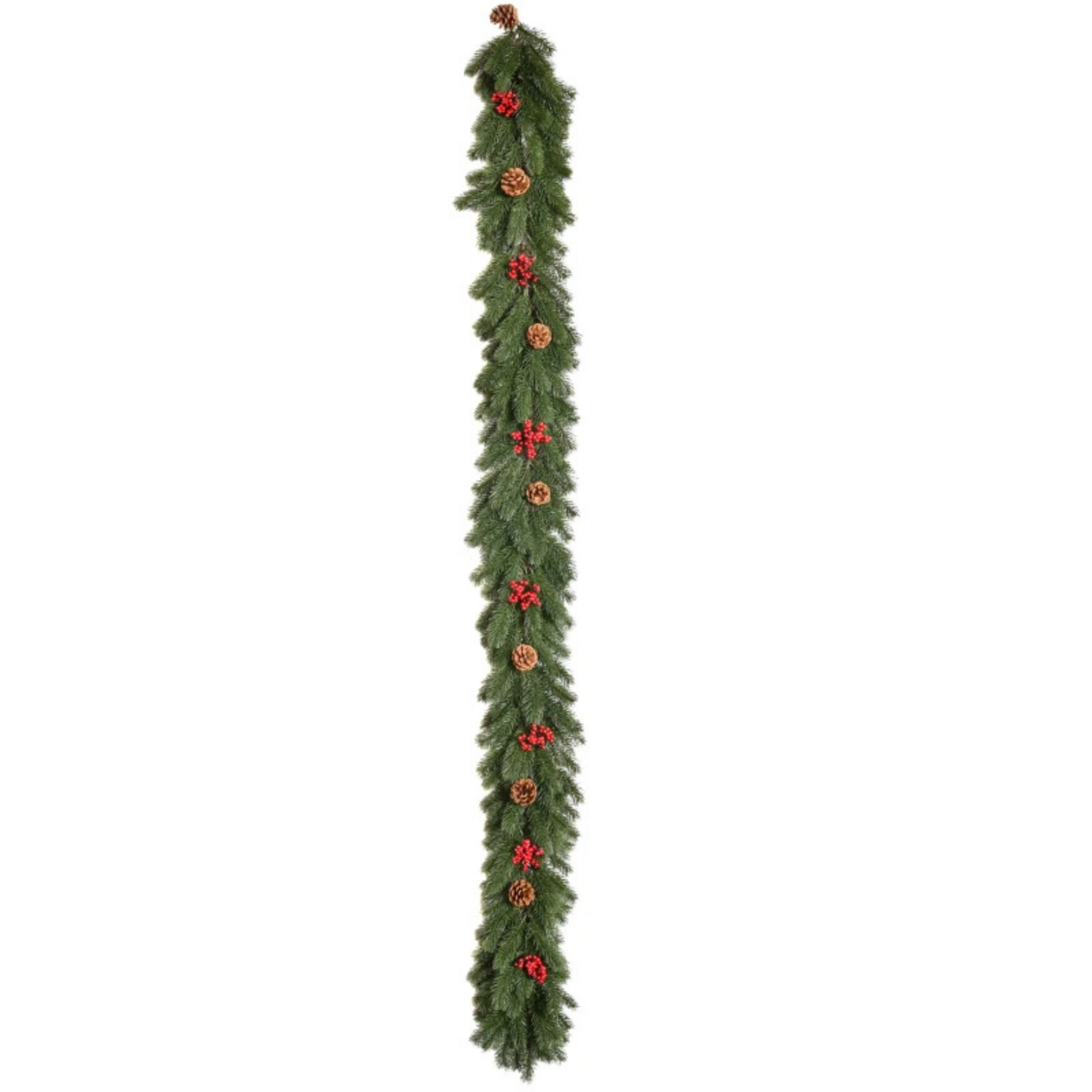 Sfeervolle kerst guirlande met decoratie - 190 x 12 x 8 cm