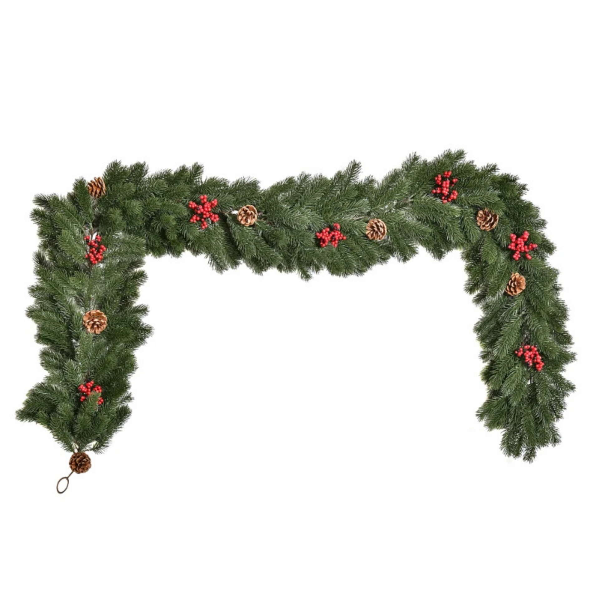 Sfeervolle kerst guirlande met decoratie - 190 x 12 x 8 cm