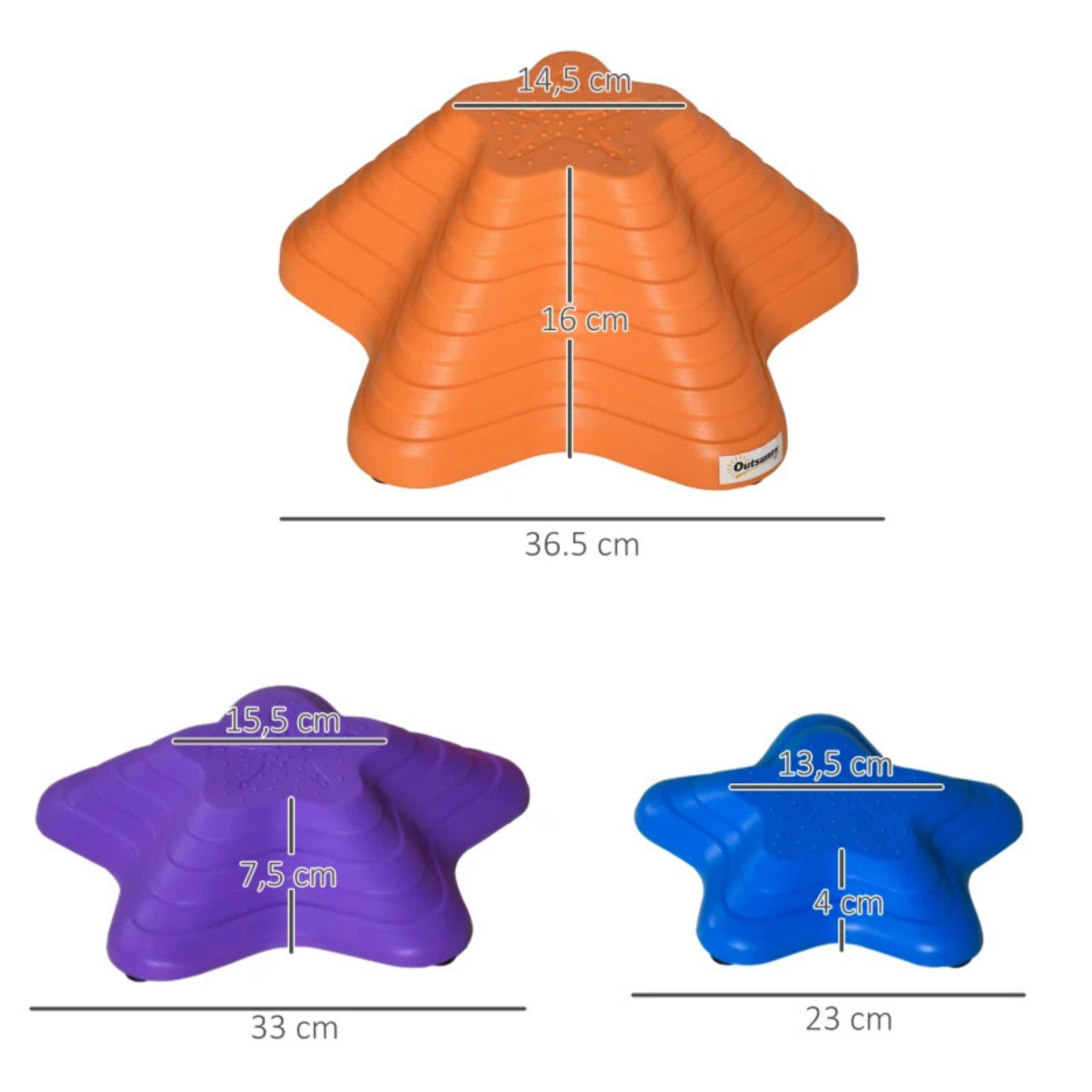 Balansstenen set van 6 – kleurrijk, antislip en stapelbaar voor kinderen