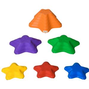 Balansstenen set van 6 – kleurrijk, antislip en stapelbaar voor kinderen in verschillende maten en vormen voor balansspelletjes