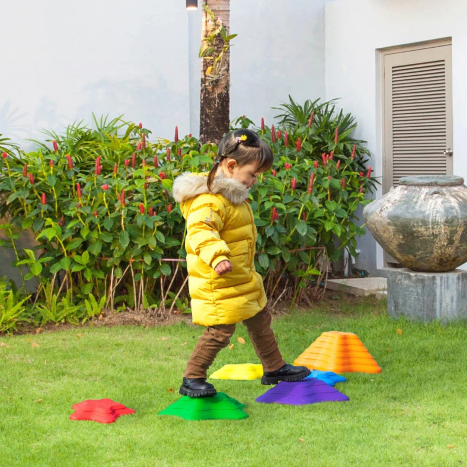 Balansstenen set van 6 – kleurrijk, antislip en stapelbaar voor kinderen