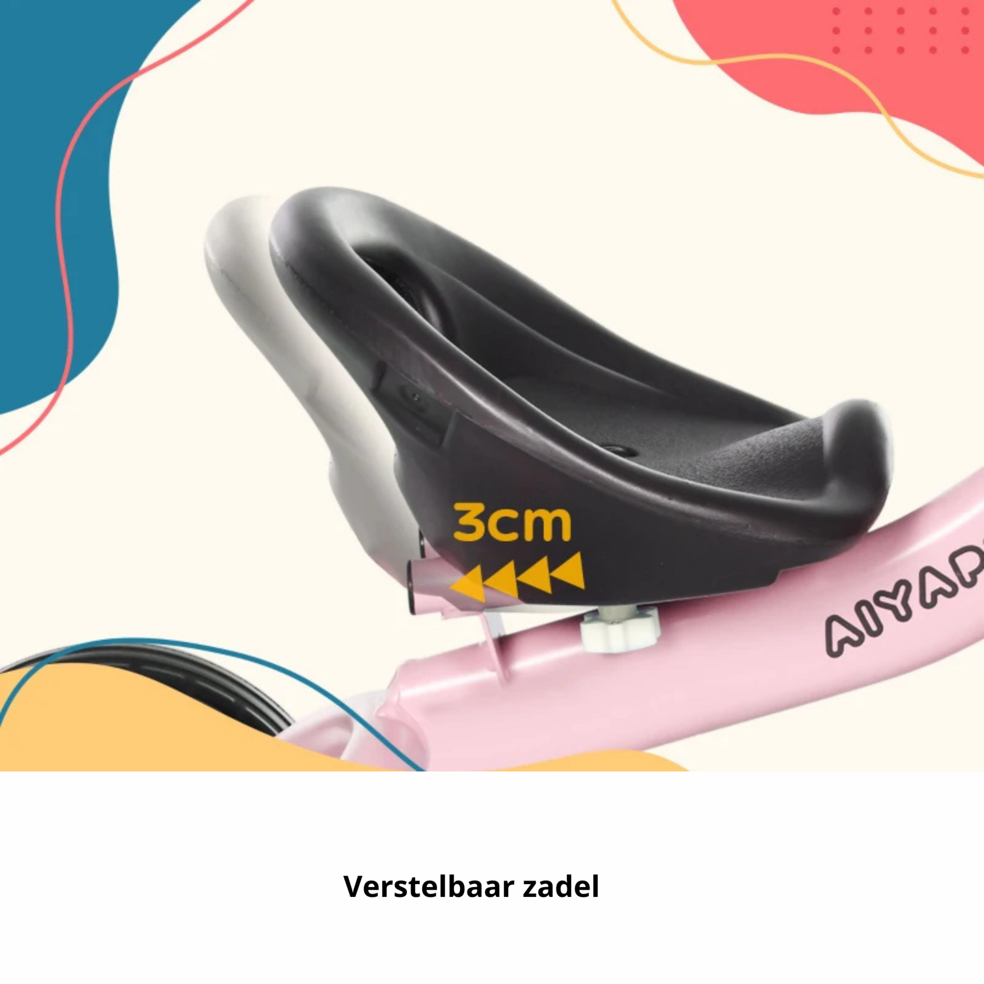 Roze driewieler met verstelbaar zadel en fietsmand – 70x40x58 cm voor kinderen van 2 tot 5 jaar