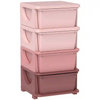 Roze speelgoed organizer met 4 lades – 37x37x76 cm voor een opgeruimde kinderkamer
