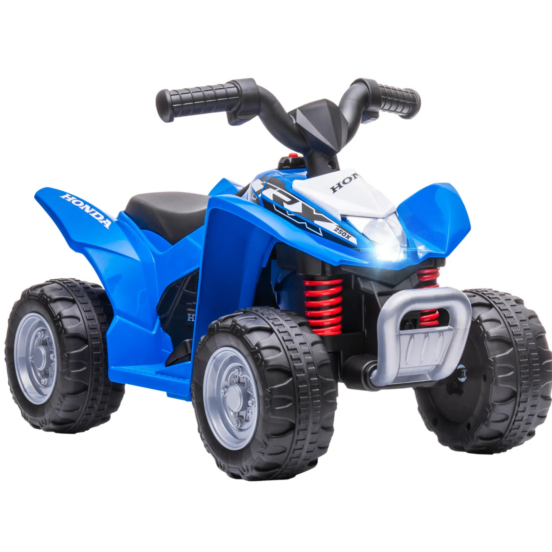 Blauwe loopauto quad met muziek en opbergruimte – 65x28x38 cm voor kinderen van 1–3 jaar