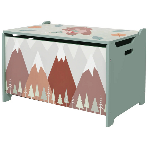 Groene kinderbank met opbergruimte – 60x30x50 cm voor kinderen van 3–8 jaar