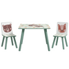 Groene kindertafel met 2 stoelen – 60x60x44 cm voor kinderen van 3–8 jaar