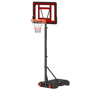 Verrijdbare verstelbare basketbalpaal – 160–210 cm voor buitengebruik met stevig frame en wielen voor eenvoudiger verplaatsing