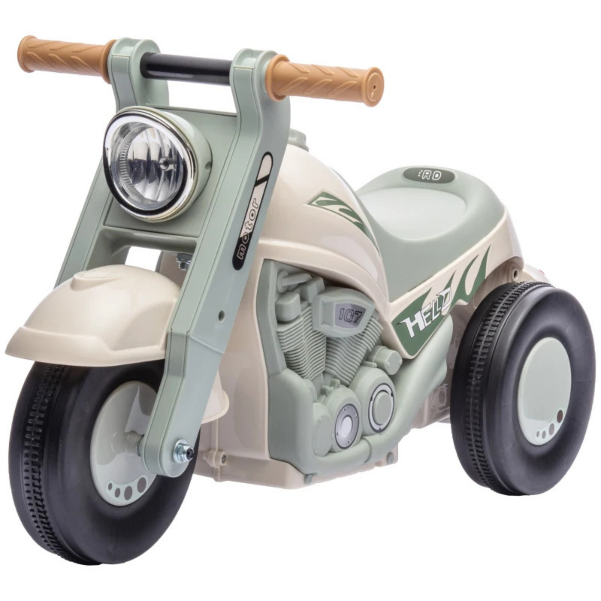 Groene loopauto motor met muziek – 80x35,5x42 cm voor kinderen 2–5 jaar