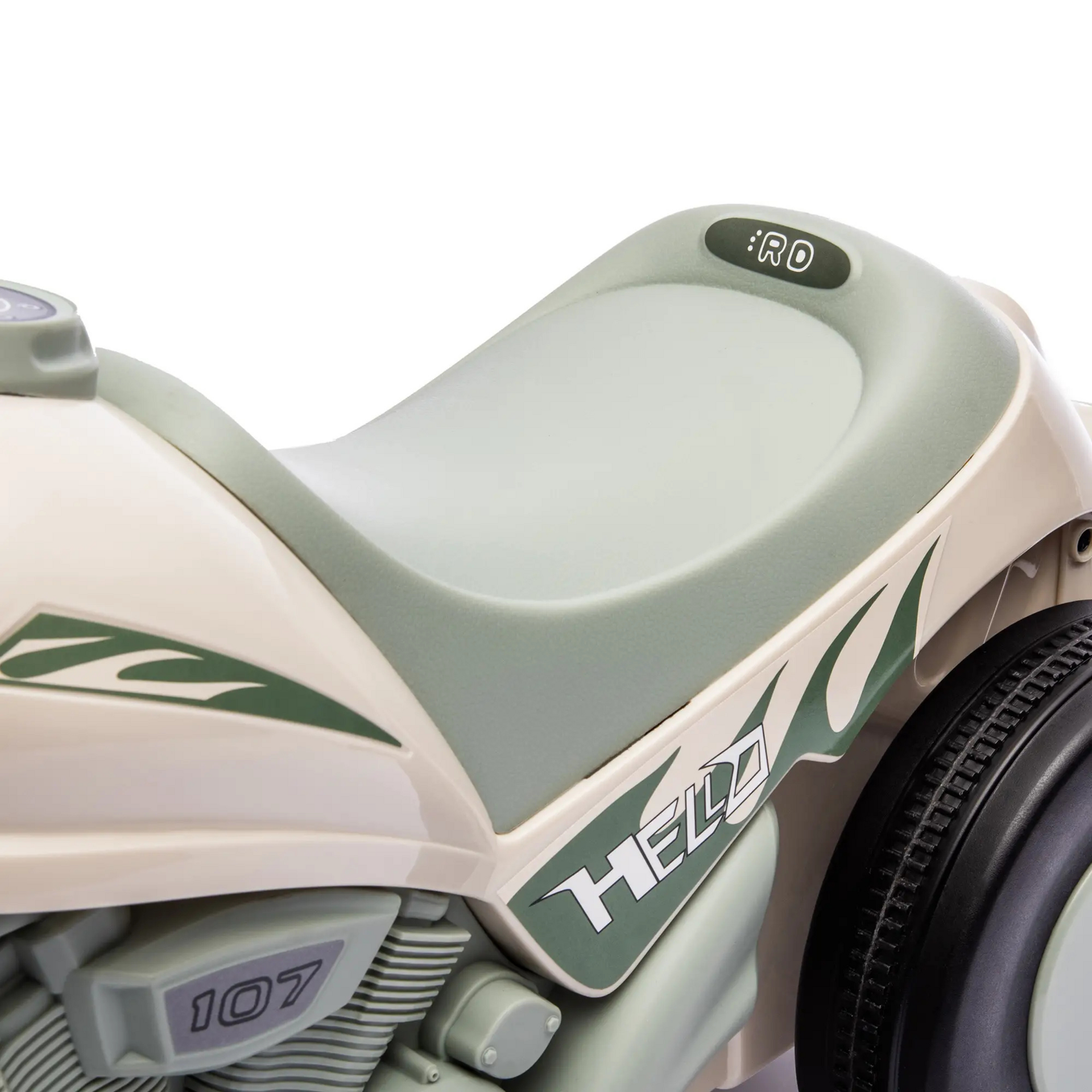Groene loopauto motor met muziek – 80x35,5x42 cm voor kinderen 2–5 jaar