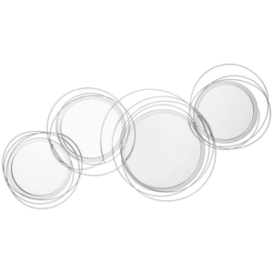 Decoratieve wandspiegel met zilverkleurig metalen frame - 107×56 cm met modern design voor stijlvolle muurdecoratie