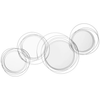 Decoratieve wandspiegel met zilverkleurig metalen frame - 107×56 cm