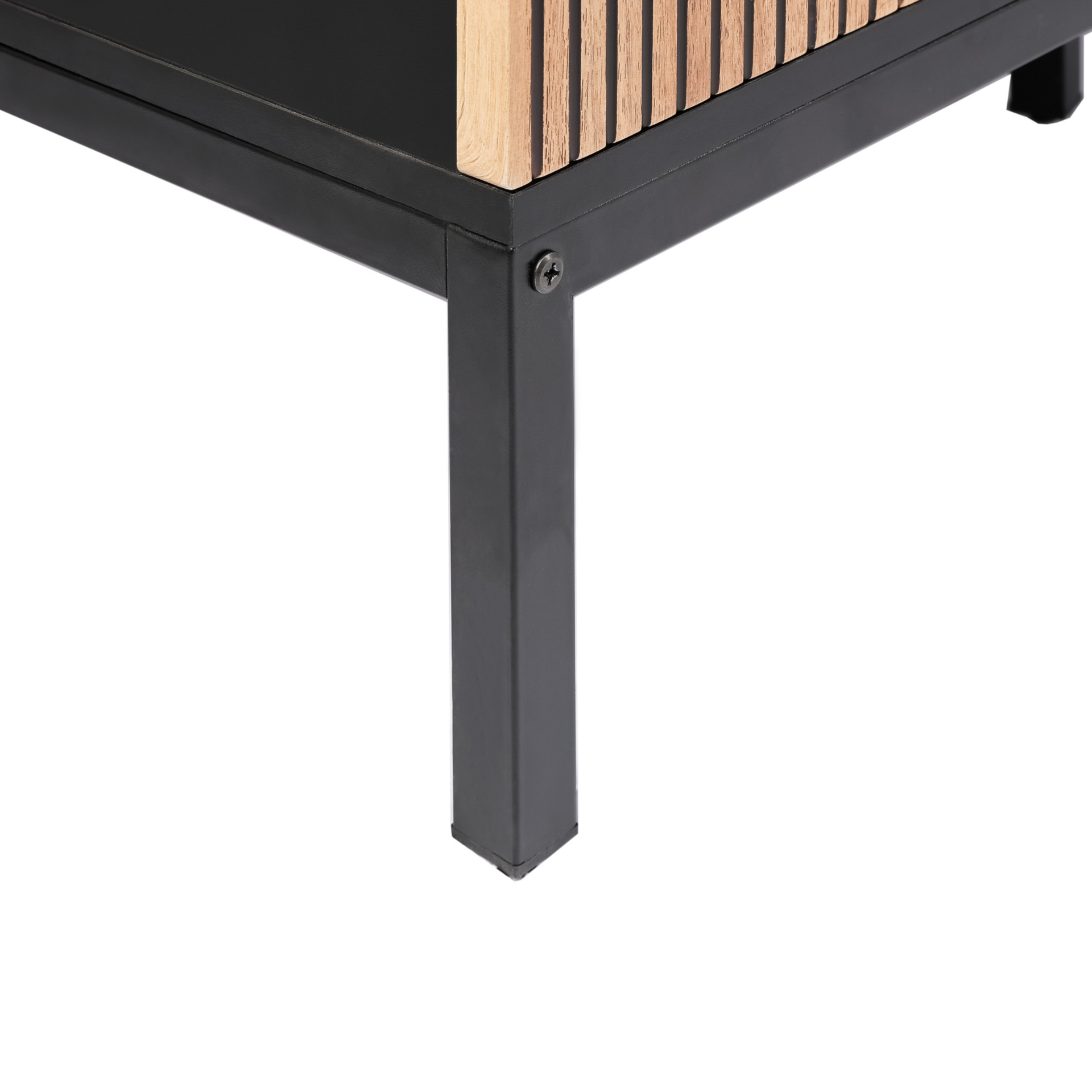 Zenzee Thora dressoir met LED-verlichting – 2 deuren en 3 lades in natuur zwart
