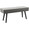 Gestoffeerde grijze hocker – 100x36x45 cm als compact bedbankje of extra zitplaats