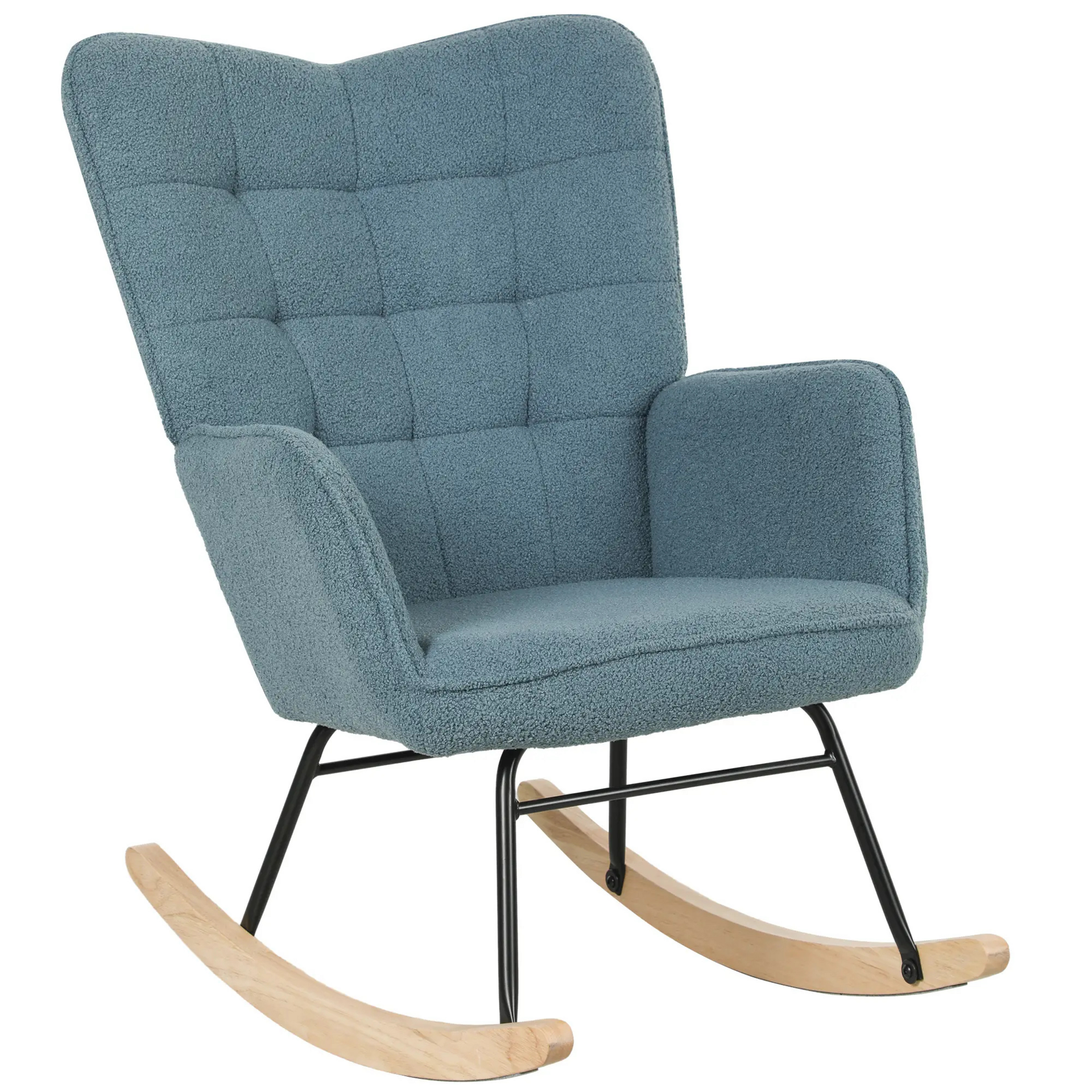 Blauwe relax-schommelstoel – comfortabele fauteuil voor elk moment