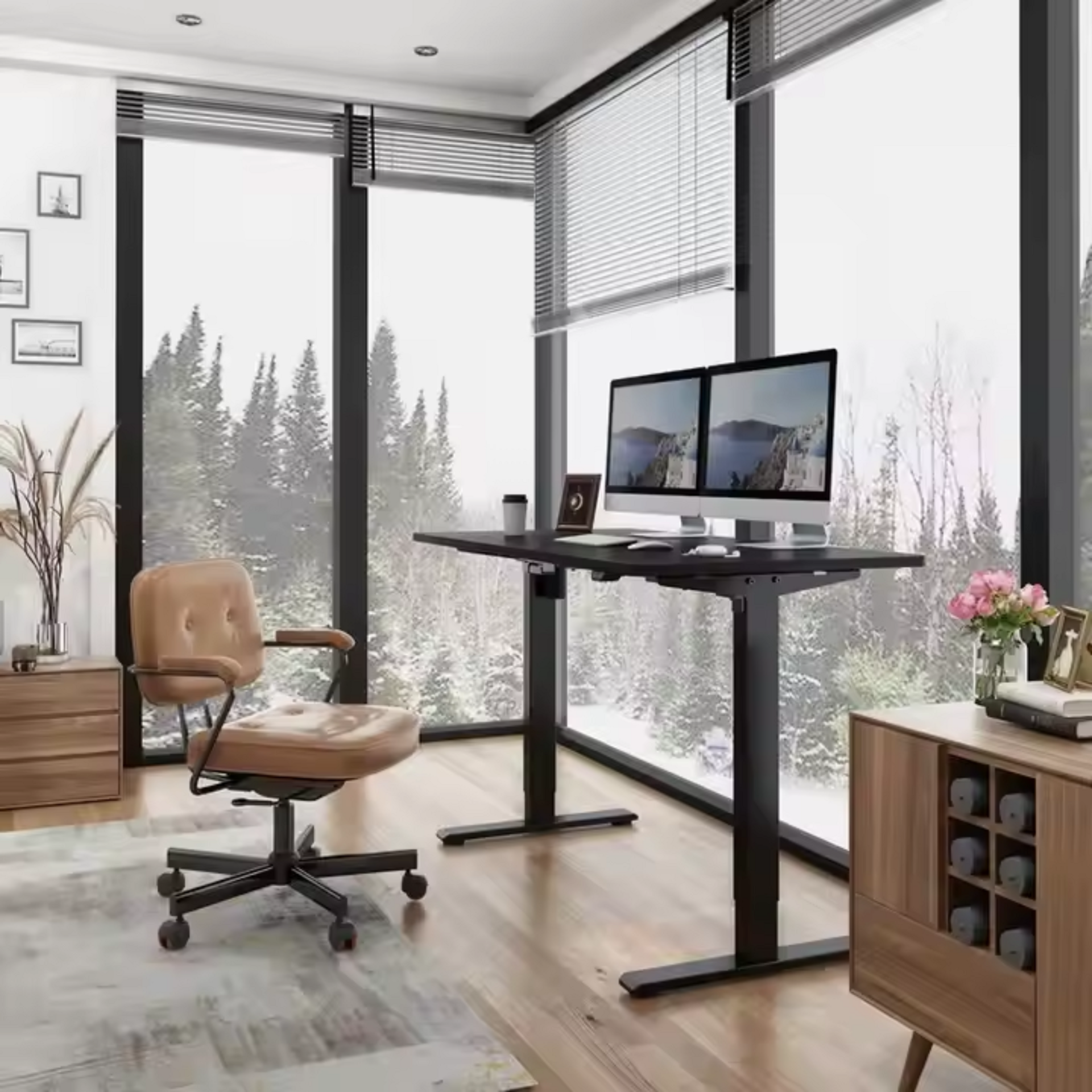 Elektrisch verstelbaar zit-sta bureau 140x70 cm zwart voor flexibel en ergonomisch werken