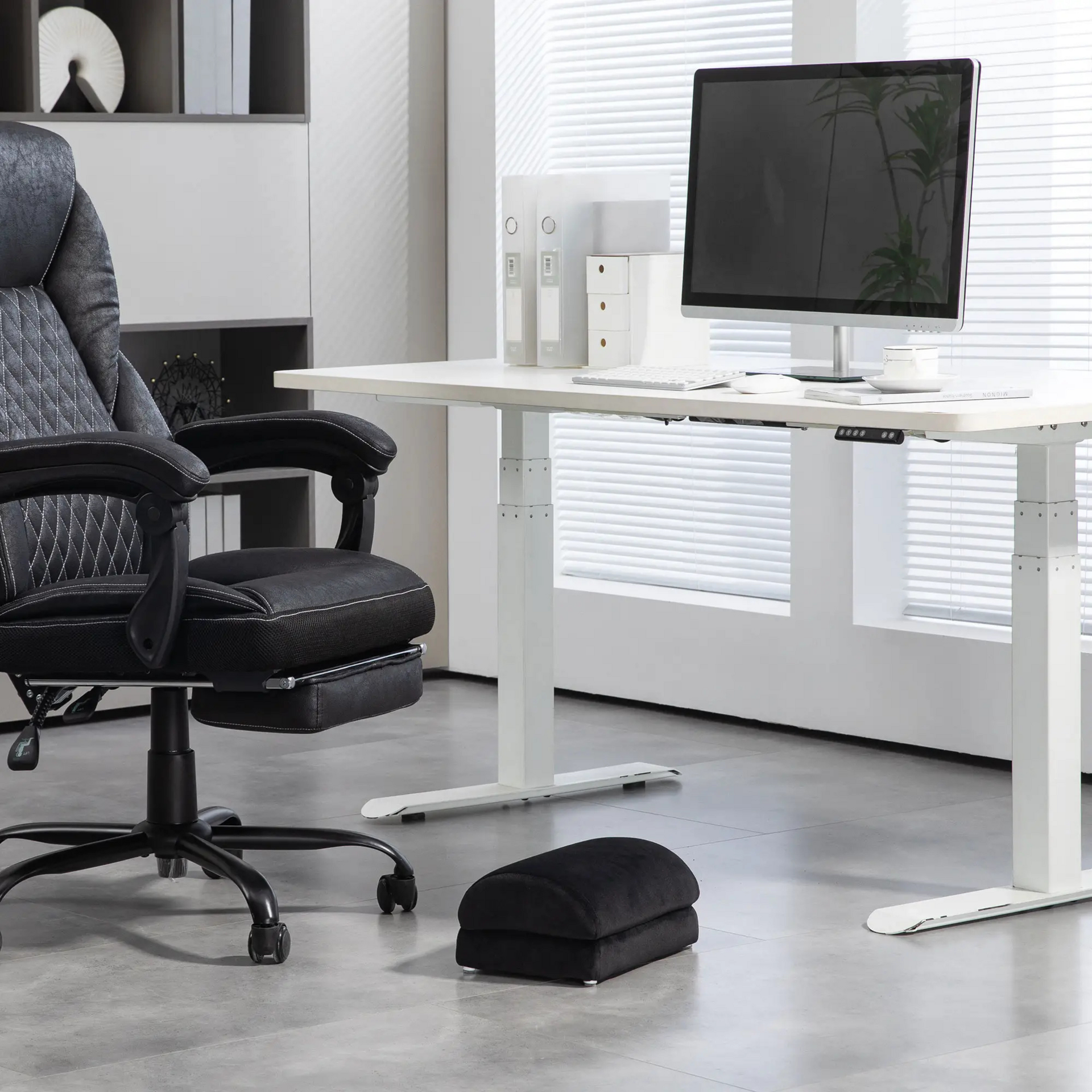 Ergonomische voetensteun zwart – comfortabele steun voor onder je bureau