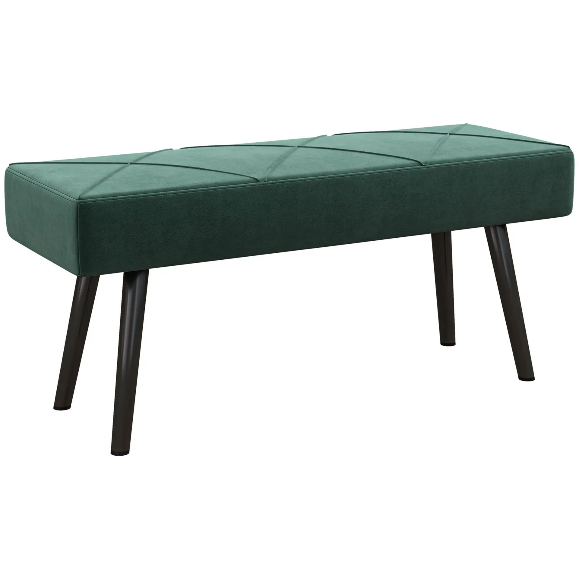Groene hocker met opbergruimte – 100x36x45 cm als zitbank of bedbank
