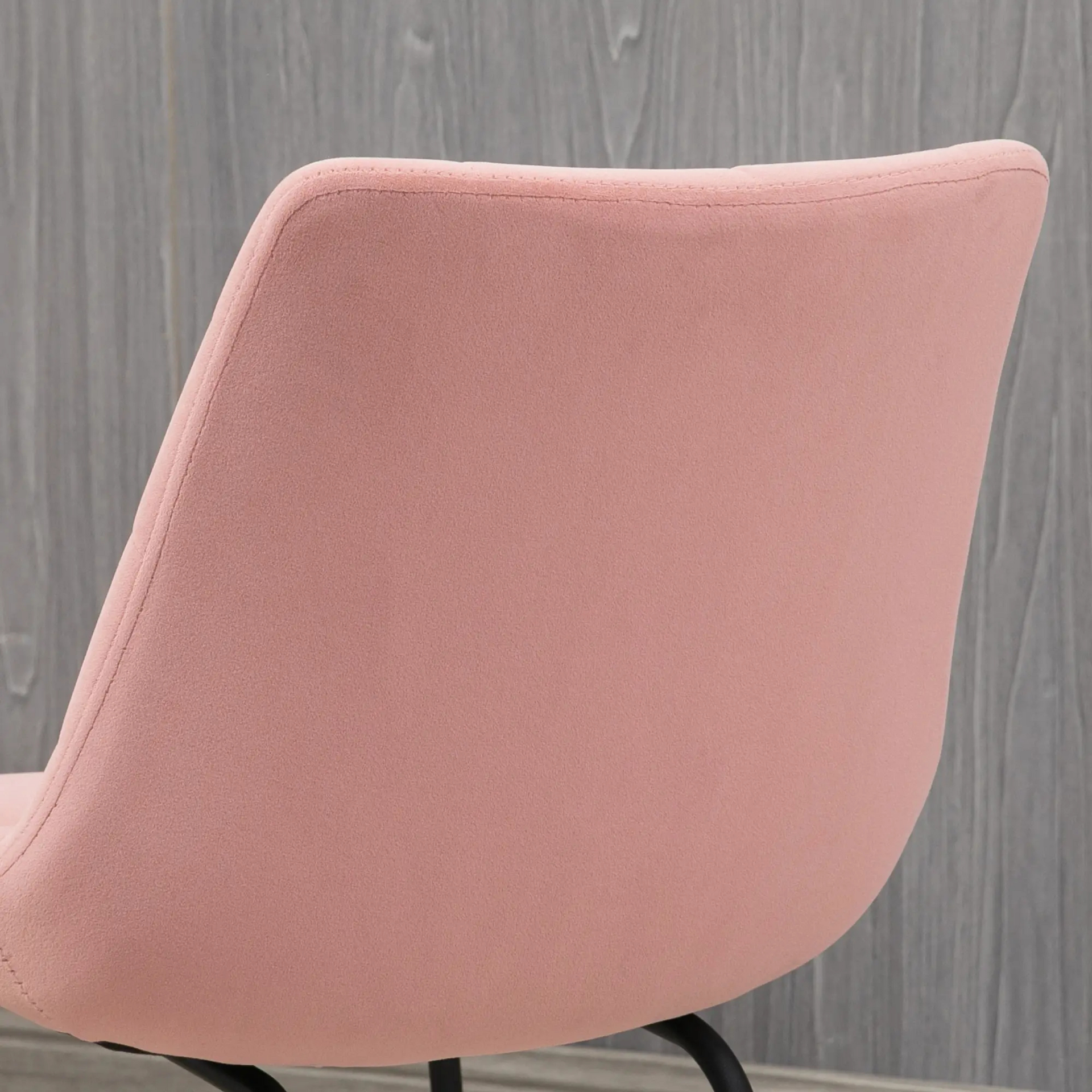 Zwart-roze eetkamerstoelen set van 2 – fluweelachtige stof en metaal in stijlvol contrast