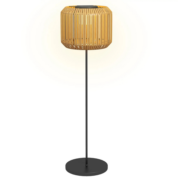 Solar tuinlamp van rattan Ø34x130 cm – sfeervolle verlichting voor buiten