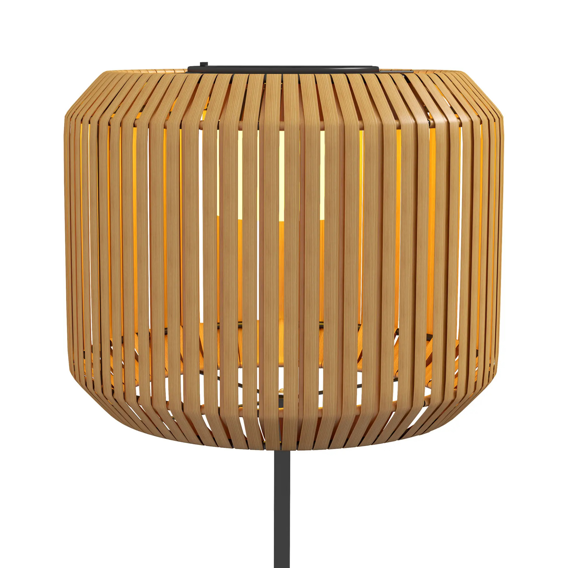 Solar tuinlamp van rattan Ø34x130 cm – sfeervolle verlichting voor buiten
