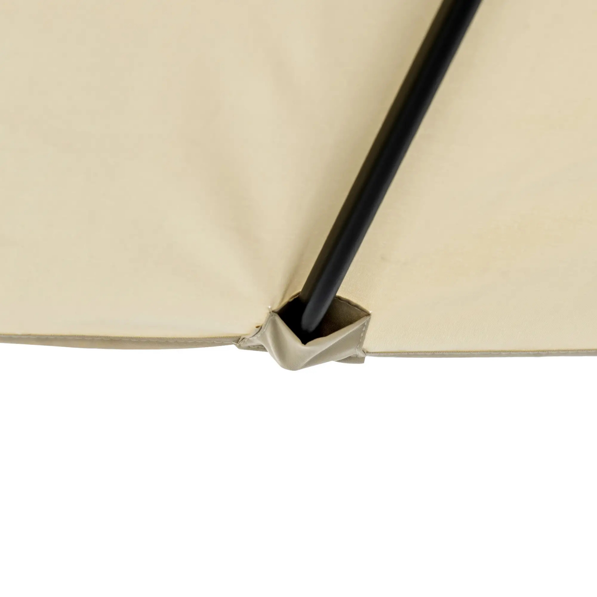 Kantelbare dubbele parasol crème 295x152 cm – met slinger en ruime overdekking