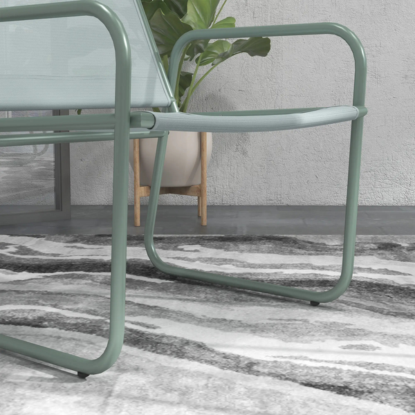 Groene metalen tuinset 3-delig – inklapbare bistroset voor balkon of terras