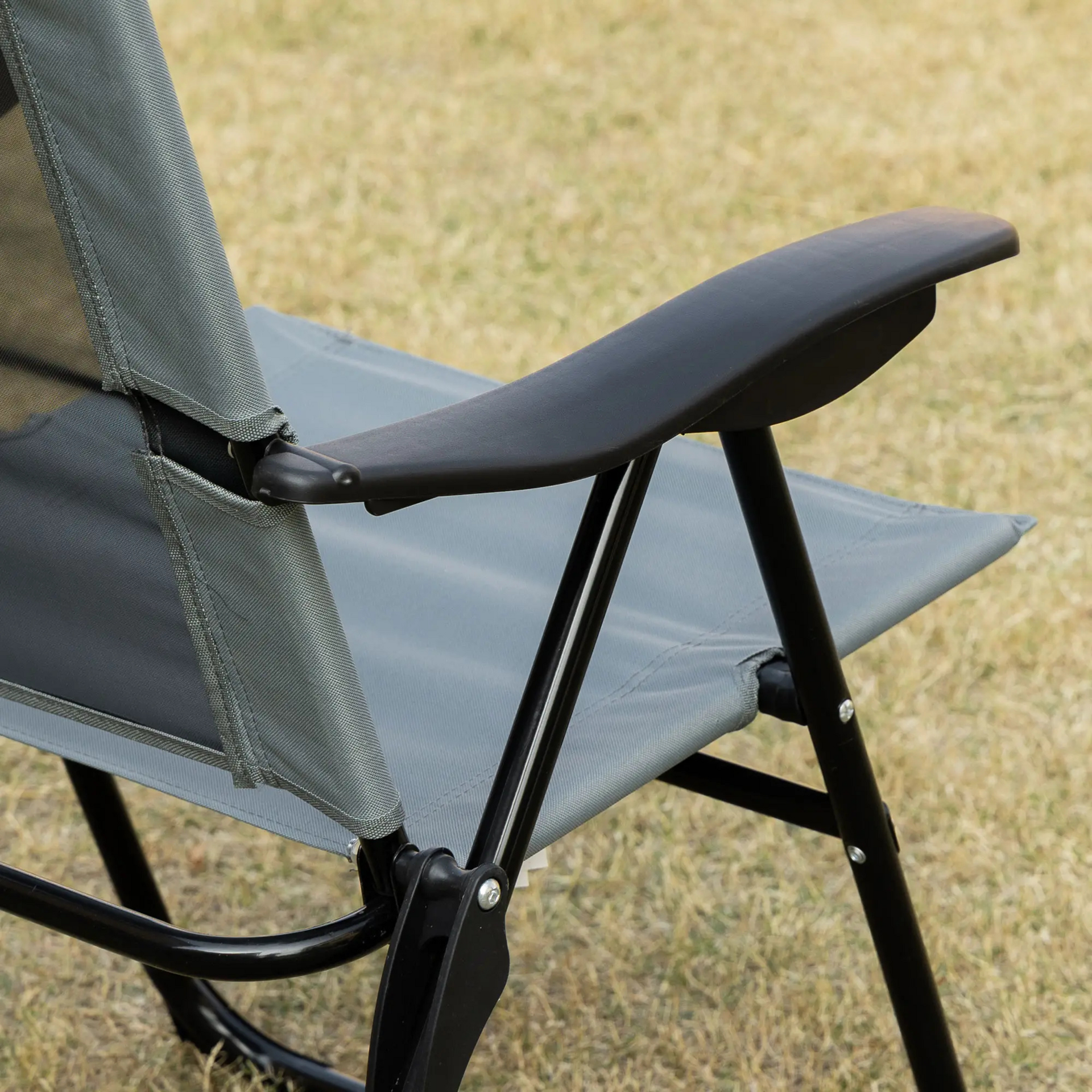 Grijze inklapbare tuinstoelen set van 2 – ademend en licht van gewicht
