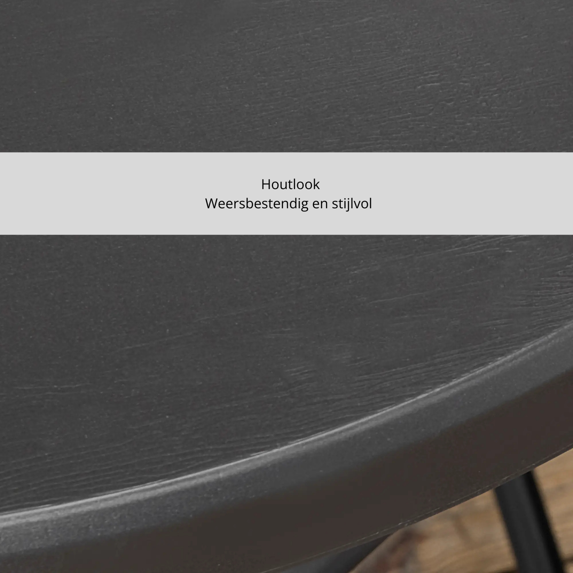 Inklapbare ronde tuintafel zwart metaal – 80 cm voor balkon of tuin