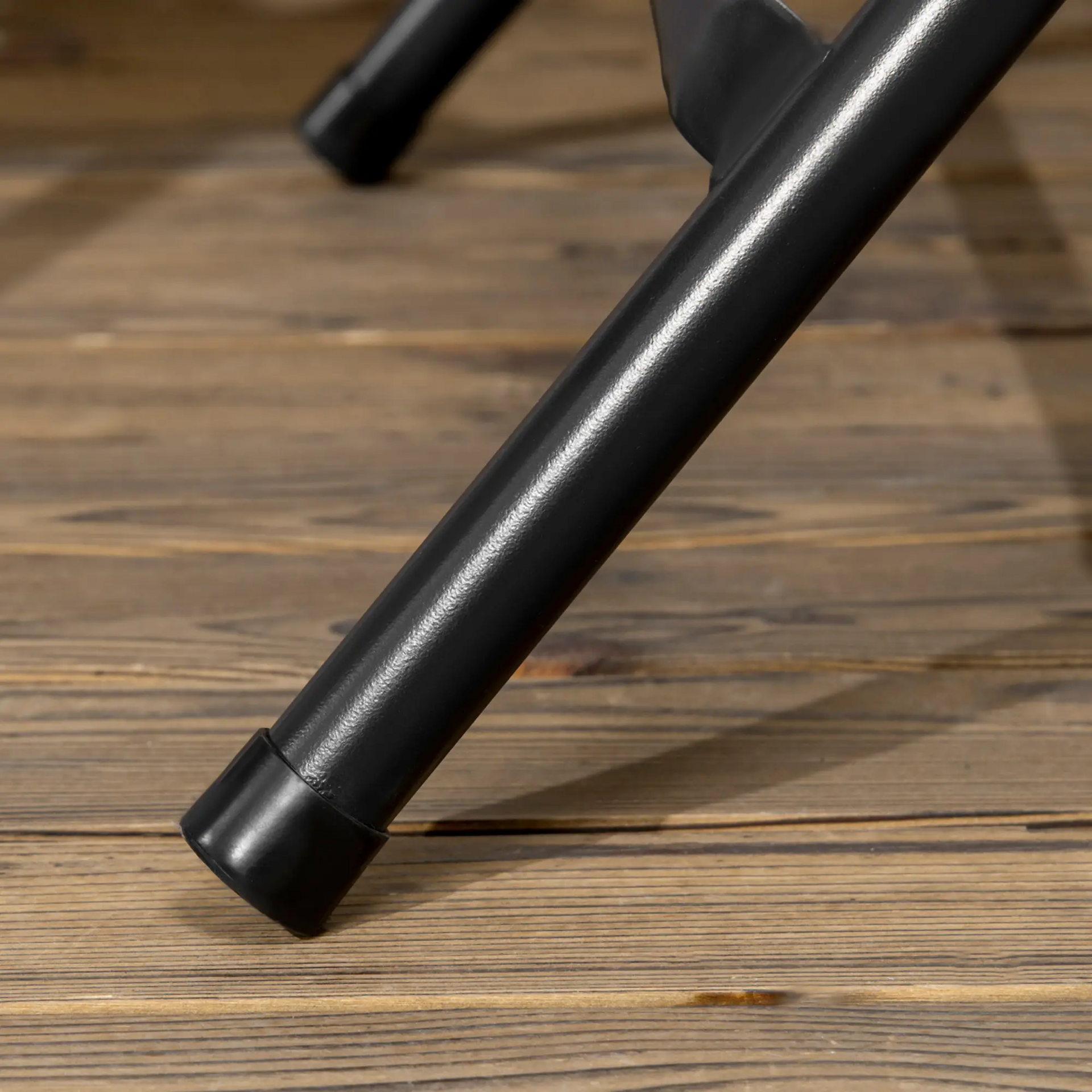Inklapbare ronde tuintafel zwart metaal – 80 cm voor balkon of tuin