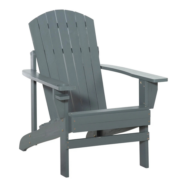 Adirondack tuinstoel van blauw hout – diepe zit en brede armleuningen voor extra comfort