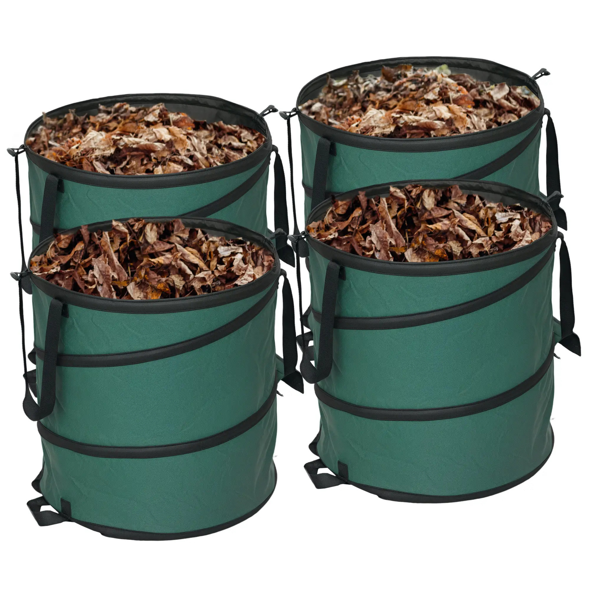 Set van 4 tuinafvalzakken 4 x 86 liter – herbruikbaar, stevig en met handgrepen