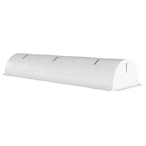Witte foliekas 3 meter – bescherm jonge planten tegen kou en wind met scheurbestendig plastic en ventilatieramen