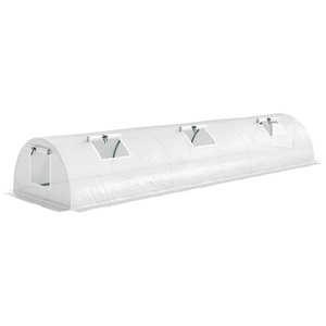 Witte foliekas 3 meter – bescherm jonge planten tegen kou en wind met scheurbestendige plastic en ventilatieramen